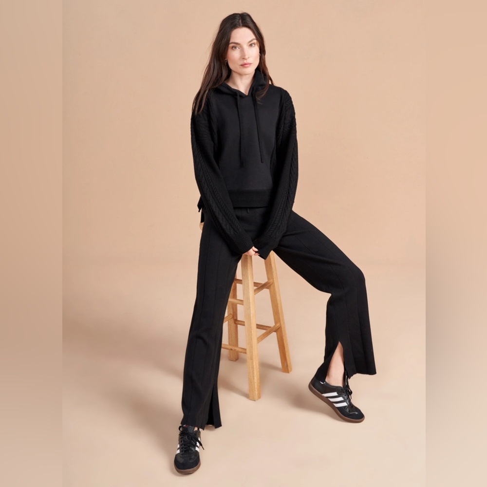 La Ligne Molly Cashmere & Cotton Split-Cuff Pants, XS